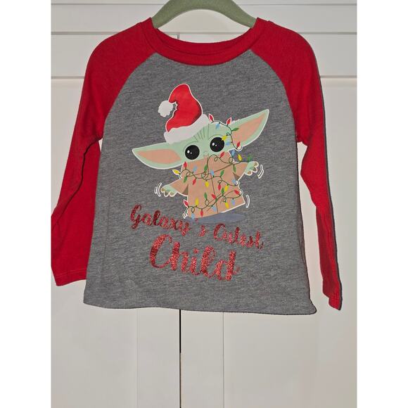 Star Wars “Galaxy’s Cutest Child” Grogu Holiday Shirt 3T - Picture 2 of 11